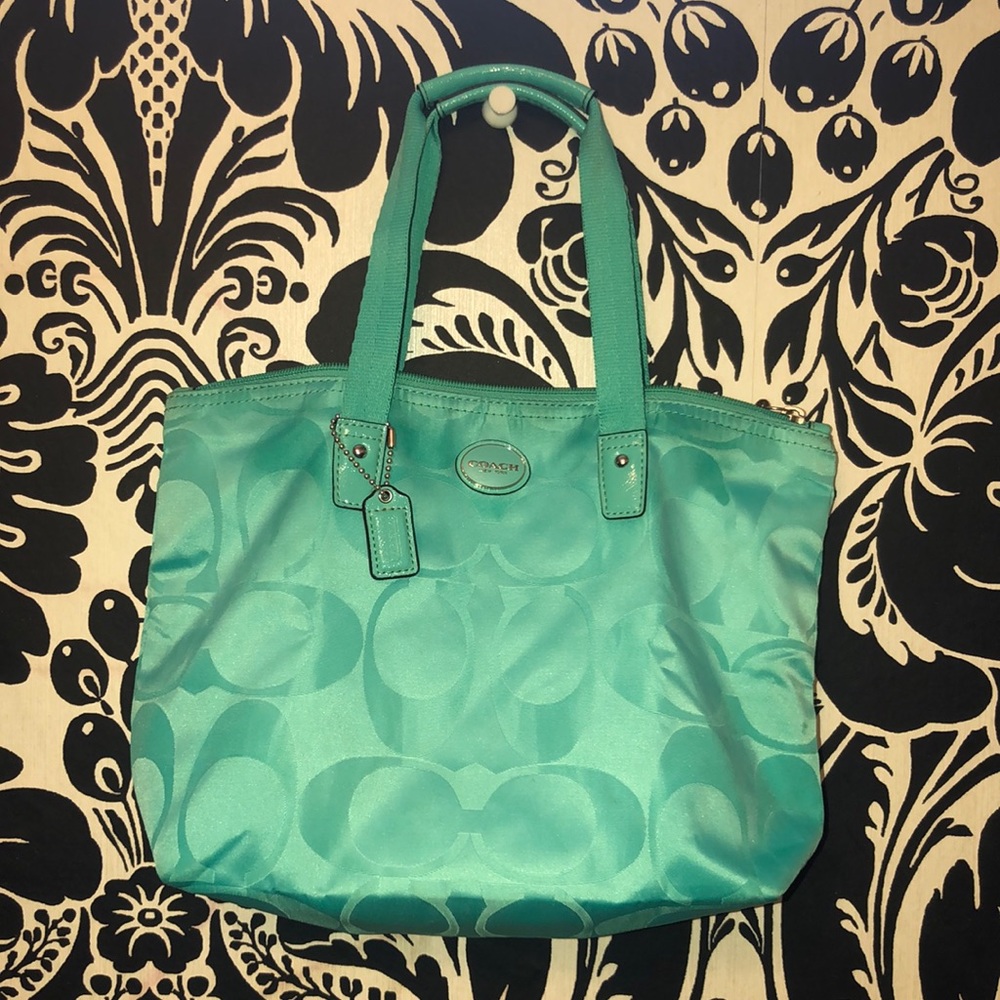 Blue Coach tote bag 💕